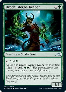 Orochi Merge-Keeper card from Kamigawa: Neon Dynasty