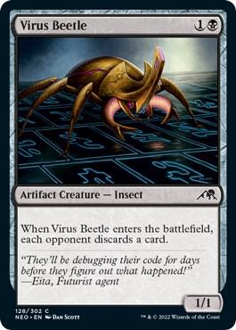 Virus Beetle card from Kamigawa: Neon Dynasty