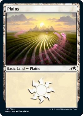 Plains (283) card from Kamigawa: Neon Dynasty