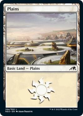 Plains (284) card from Kamigawa: Neon Dynasty