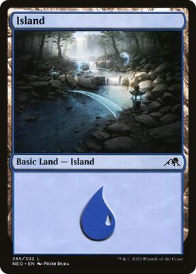 Island (285) card from Kamigawa: Neon Dynasty