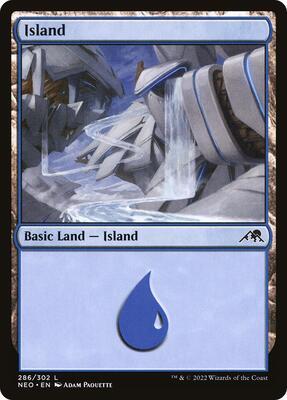 Island (286) card from Kamigawa: Neon Dynasty