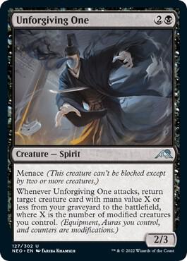Unforgiving One card from Kamigawa: Neon Dynasty