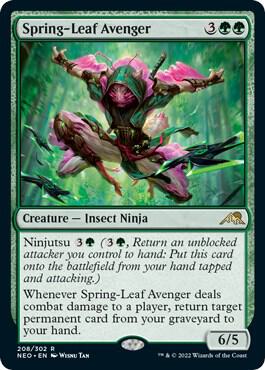 Spring-Leaf Avenger card from Kamigawa: Neon Dynasty