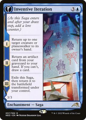 Inventive Iteration card from Kamigawa: Neon Dynasty