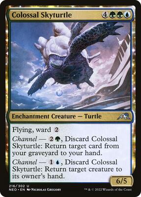 Colossal Skyturtle card from Kamigawa: Neon Dynasty