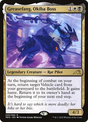 Greasefang, Okiba Boss card from Kamigawa: Neon Dynasty