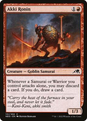Akki Ronin card from Kamigawa: Neon Dynasty