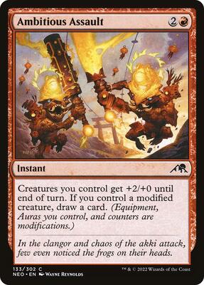 Ambitious Assault card from Kamigawa: Neon Dynasty