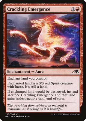 Crackling Emergence card from Kamigawa: Neon Dynasty