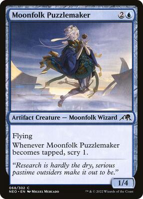 Moonfolk Puzzlemaker card from Kamigawa: Neon Dynasty