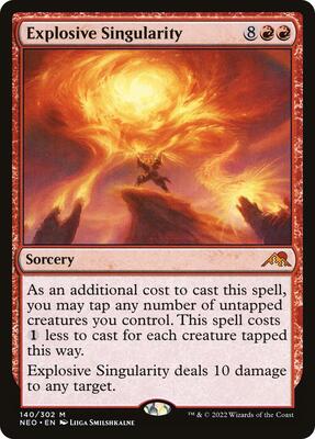 Explosive Singularity card from Kamigawa: Neon Dynasty