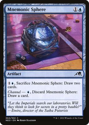 Mnemonic Sphere card from Kamigawa: Neon Dynasty