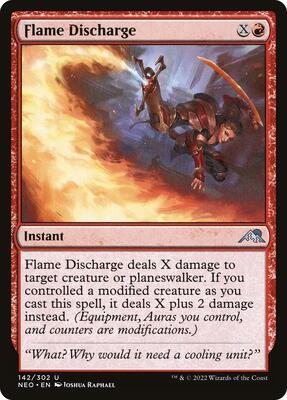 Flame Discharge card from Kamigawa: Neon Dynasty