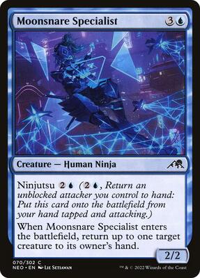 Moonsnare Specialist card from Kamigawa: Neon Dynasty