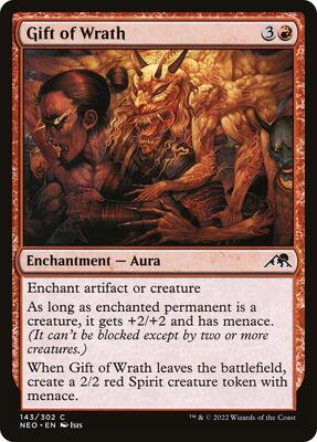 Gift of Wrath card from Kamigawa: Neon Dynasty