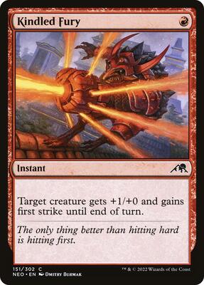 Kindled Fury card from Kamigawa: Neon Dynasty