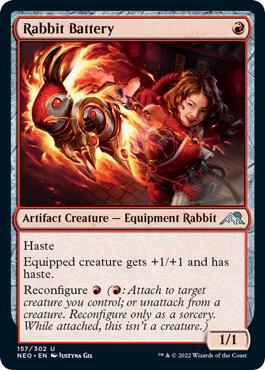 Rabbit Battery card from Kamigawa: Neon Dynasty