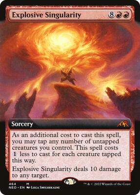 Explosive Singularity (Extended Art) card from Kamigawa: Neon Dynasty