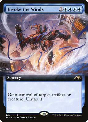 Invoke the Winds (Extended Art) card from Kamigawa: Neon Dynasty