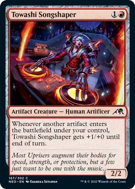 Towashi Songshaper card from Kamigawa: Neon Dynasty