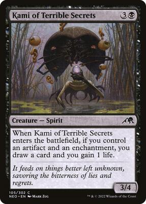 Kami of Terrible Secrets card from Kamigawa: Neon Dynasty