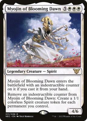 Myojin of Blooming Dawn card from Commander: Kamigawa: Neon Dynasty