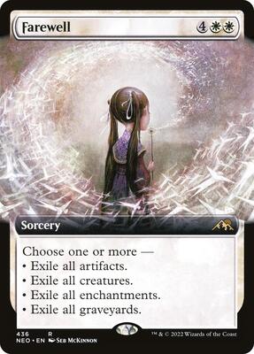 Farewell (Extended Art) card from Kamigawa: Neon Dynasty