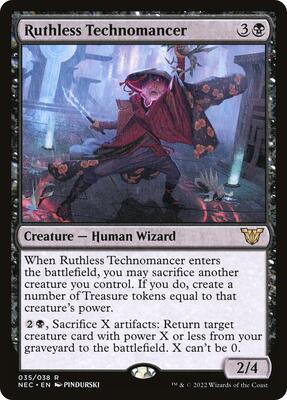 Ruthless Technomancer card from Commander: Kamigawa: Neon Dynasty