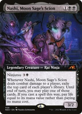 Nashi, Moon Sage's Scion (Extended Art) card from Kamigawa: Neon Dynasty