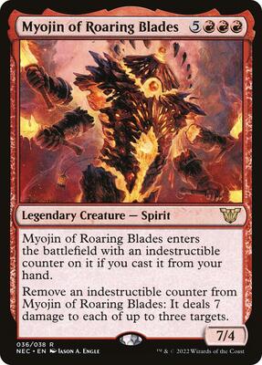 Myojin of Roaring Blades card from Commander: Kamigawa: Neon Dynasty
