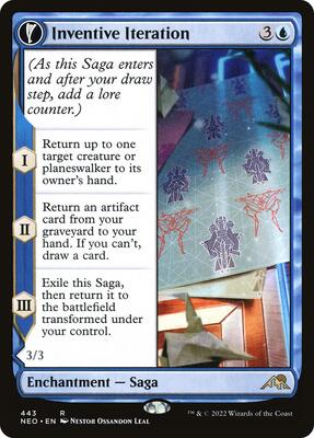 Inventive Iteration (Extended Art) card from Kamigawa: Neon Dynasty