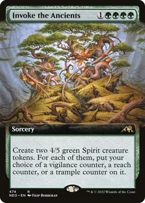 Invoke the Ancients (Extended Art) card from Kamigawa: Neon Dynasty