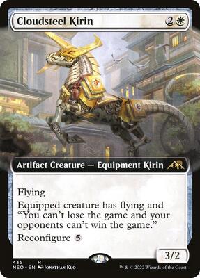 Cloudsteel Kirin (Extended Art) card from Kamigawa: Neon Dynasty