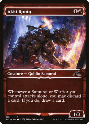 Akki Ronin (Showcase) card from Kamigawa: Neon Dynasty