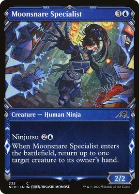 Moonsnare Specialist (Showcase) card from Kamigawa: Neon Dynasty