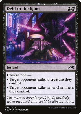 Debt to the Kami card from Kamigawa: Neon Dynasty