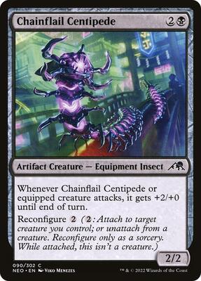 Chainflail Centipede card from Kamigawa: Neon Dynasty