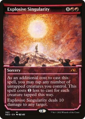 Explosive Singularity (Showcase) card from Kamigawa: Neon Dynasty