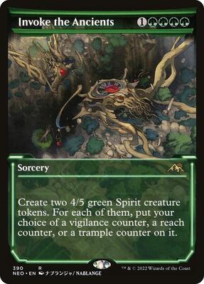 Invoke the Ancients (Showcase) card from Kamigawa: Neon Dynasty