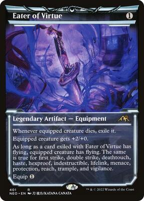 Eater of Virtue (Showcase) card from Kamigawa: Neon Dynasty