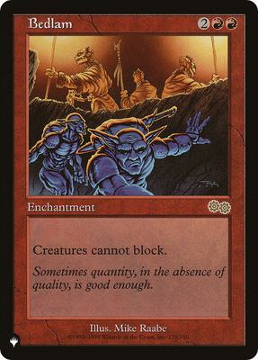 Bedlam card from The List Reprints