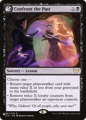 Confront the Past card from The List Reprints