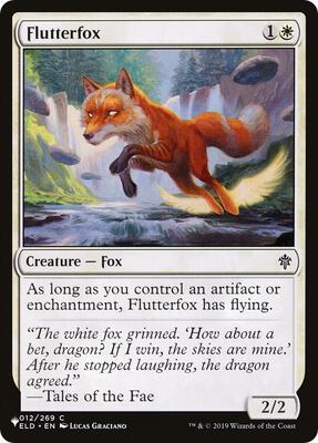 Flutterfox card from The List Reprints