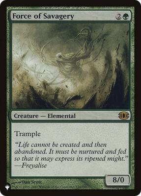 Force of Savagery card from The List Reprints