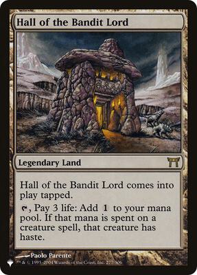 Hall of the Bandit Lord card from The List Reprints