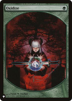 Oxidize card from The List Reprints