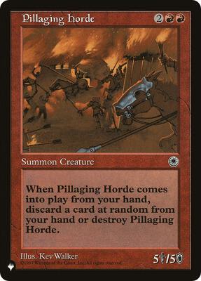 Pillaging Horde card from The List Reprints