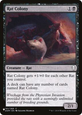 Rat Colony card from The List Reprints