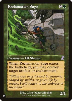 Reclamation Sage card from The List Reprints